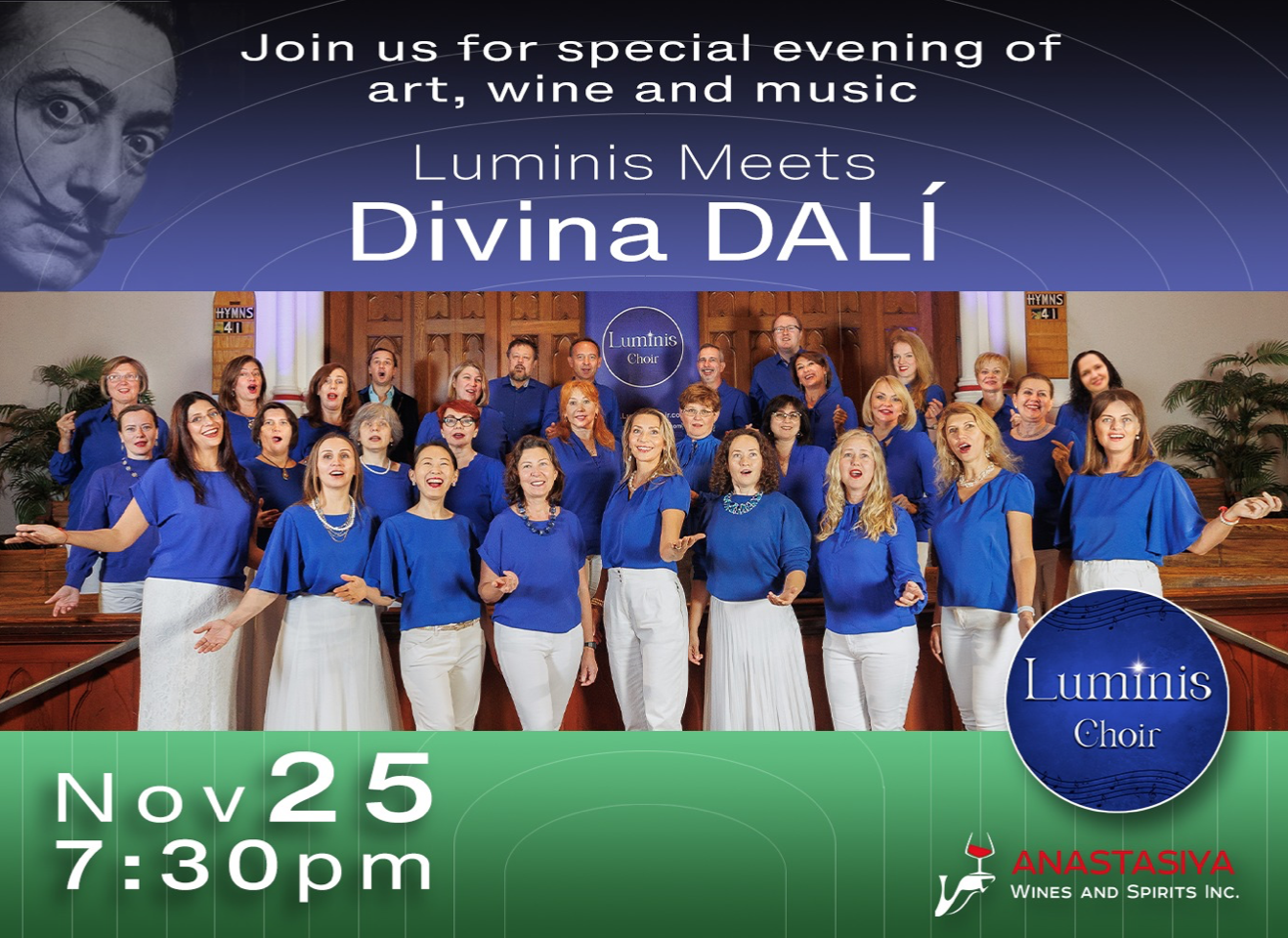 Luminis Meets Divina Dali event poster